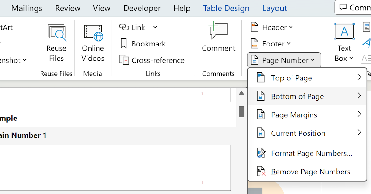 Inserting Page Numbers In Word WordFields