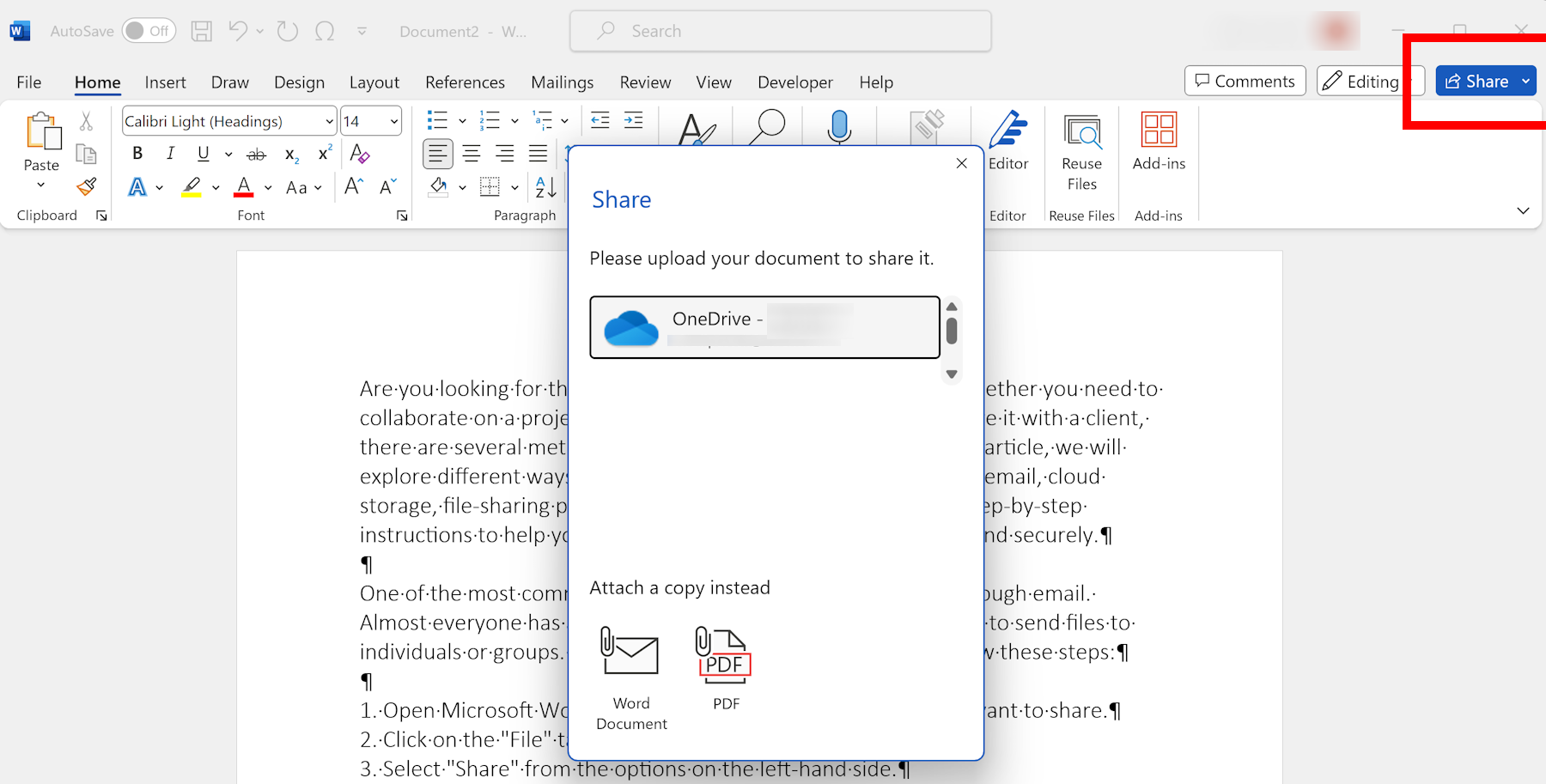 Learn different methods to easily share your Word documents with others, including email, cloud storage, file-sharing platforms, and more. Collaborate effectively and securely with colleagues and clients.