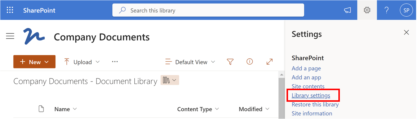 Library Setting in SharePoint