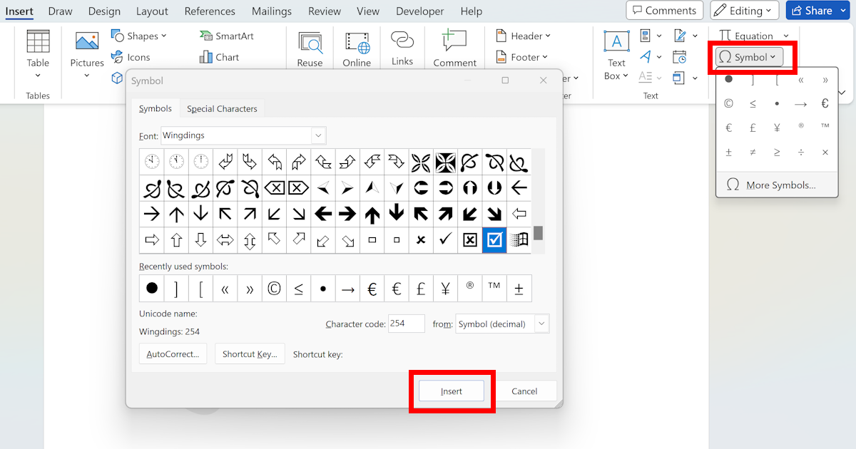 Learn how to easily insert a tick sign in Word using various methods, including the Symbol command, keyboard shortcuts, AutoCorrect, and specific fonts like Wingdings.