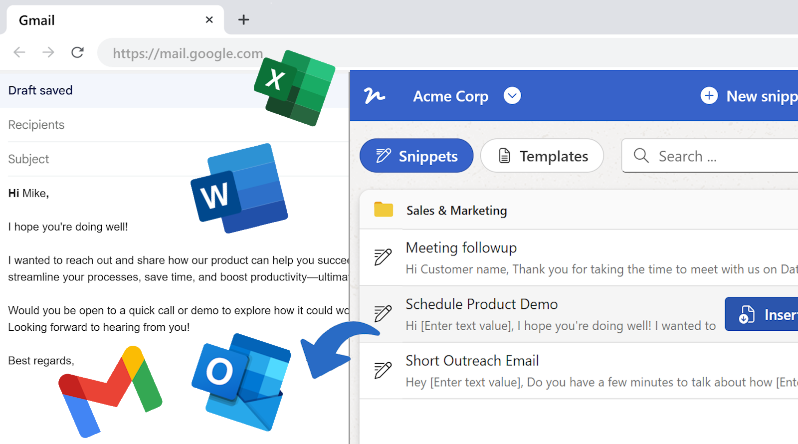 Standardised email templates across support, HR, sales, and operations teams.