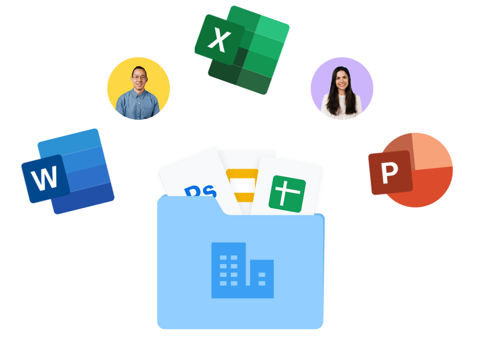 Integrate with Word, Excel, PowerPoint, OneDrive, SharePoint, Dropbox or Google Drive.