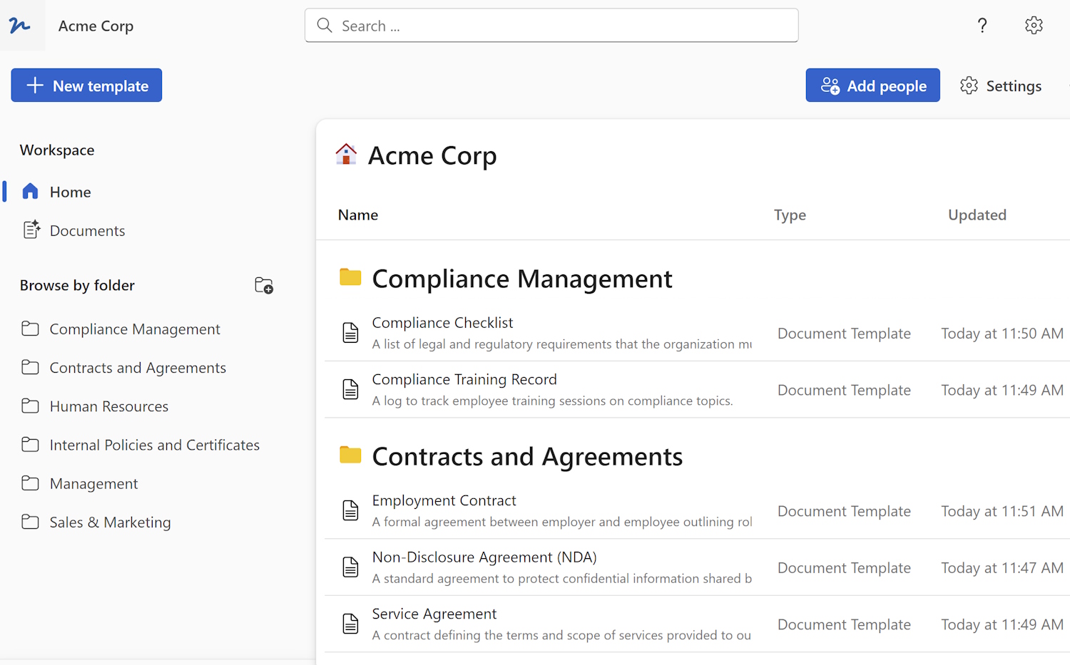 WordFields is a hub where you keep all your document templates as fill-out forms.