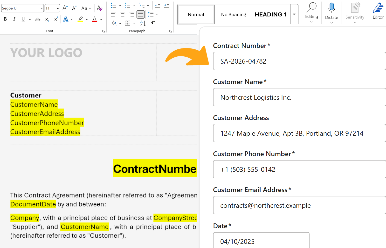 WordFields — turn any Word document into a fillable template in seconds.