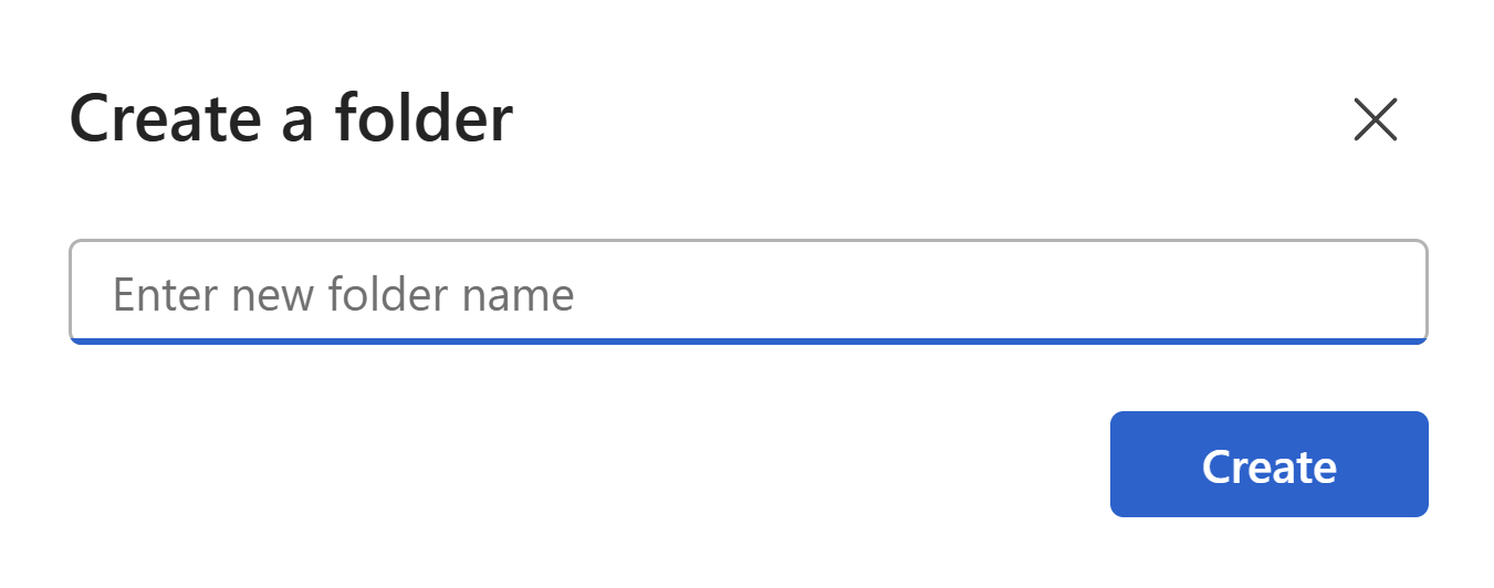Create a folder dialog