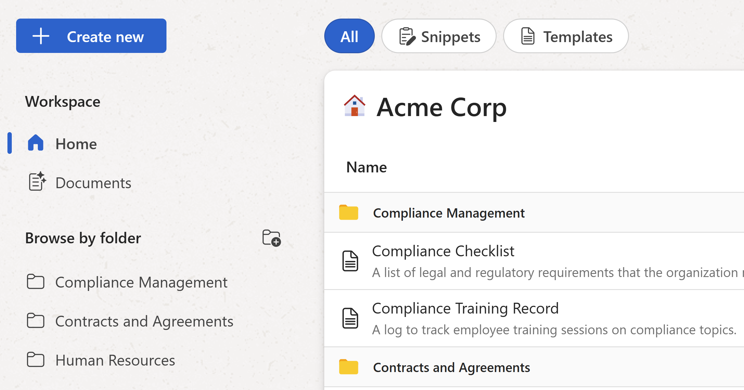 The WordFields left sidebar showing the navigation and create new button