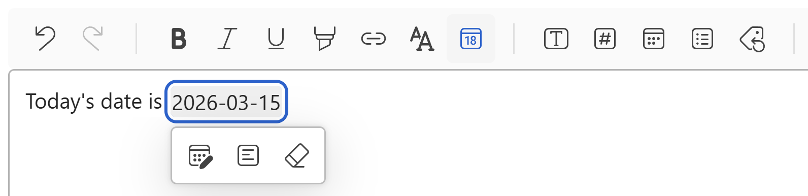 Auto-updatable snippet date