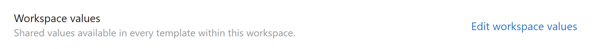 Opened menu with workspace setting item in workspace main view