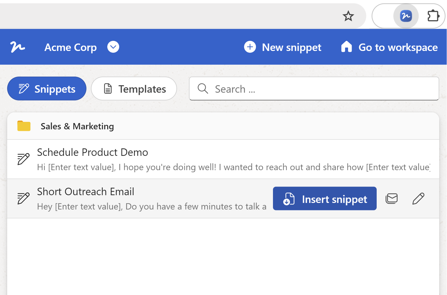 Using email template for consistent communication