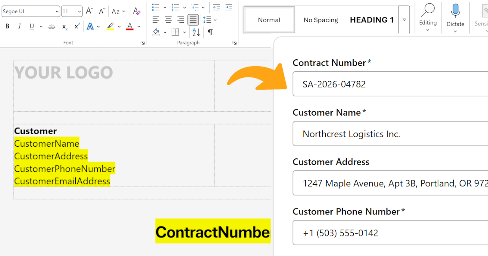 Make a Word Document Fillable — Turn .docx Into a Template | WordFields